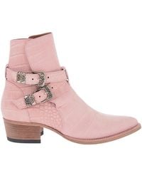 Amiri - Buckle-Detail Ankle Boots - Lyst