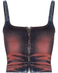 KNWLS - Harley Denim Crop Top - Lyst
