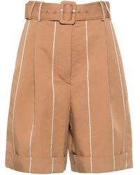 Lardini - High-Waist-Shorts mit Gürtel - Lyst