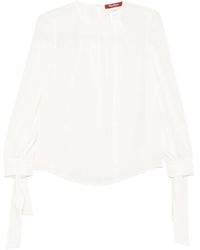 Max Mara - Tied-Cuff Blouse - Lyst
