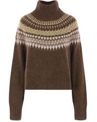 Barbour - Maglione Lorrie A Collo Alto Con Motivo Fair Isle - Lyst