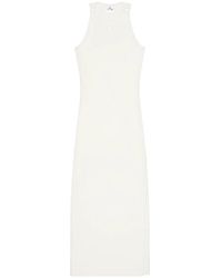 Courreges - Buckle-Detail Ribbed-Knit Midi Dress - Lyst