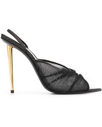 Tom Ford Mesh Slingback Sandals - Black