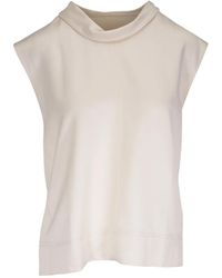 TOTEME - Bluse mit rundem Ausschnitt - Lyst