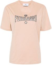Chiara Ferragni - Camiseta con logo y purpurina - Lyst