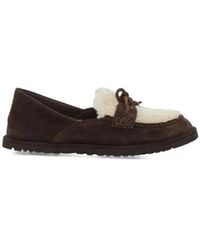 UGG - Zora Shearling-Trim Bow-Detail Loafers - Lyst