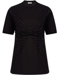 Nina Ricci - T-shirt en coton à détails de nœuds - Lyst