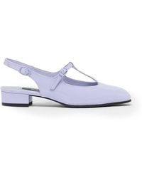CAREL PARIS - Escarpins En Cuir Verni À Bride Arrière Prune - Lyst