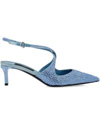 Philipp Plein - 55Mm Slingback Strass Pumps - Lyst