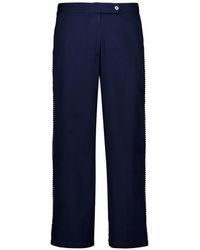 BAZISZT - Crochet-Trim Corniche Trousers - Lyst