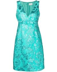 P.A.R.O.S.H. - Floral-embroidered Sleeveless Minidress - Lyst