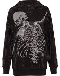 Philipp Plein - Rhinestone-Embellished Skeleton Hoodie - Lyst
