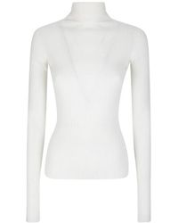 Sportmax - Ribbed-Knit Roll-Neck Sweater - Lyst
