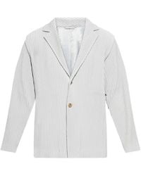 Homme Plissé Issey Miyake - Pleated Single-Breasted Blazer - Lyst