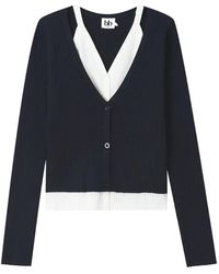 B+ AB - Ribbed Layered Cardigan - Lyst