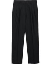 Prada - Pleated-Front Wool Trousers - Lyst