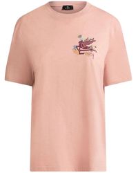 Etro - T-Shirt Met Pegaso-Patroon - Lyst