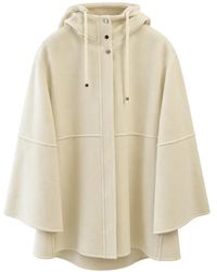 Herno - Abrigo Con Capucha De Manga Capa - Lyst