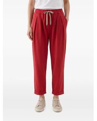 Brunello Cucinelli - Pleated Cuffed-Hem Trousers - Lyst