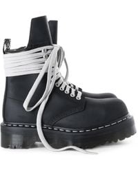 Rick Owens - X Dr. Martens Quad Sole Steel Bottines À Lacets Et Plateforme - Lyst