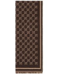 Gucci - Schal Mit Gg-Jacquardmuster - Lyst