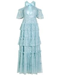 Needle & Thread - Primrose Floral-Embroidered Maxi Dress - Lyst