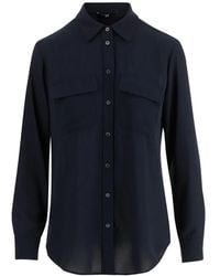 F.it - Flap-Pocket Buttoned Shirt - Lyst