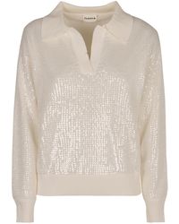 P.A.R.O.S.H. - Sequinned Polo Top - Lyst