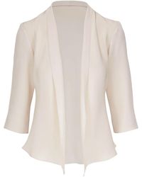 Peter Cohen - Open-Front Collarless Silk Jacket - Lyst