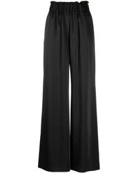 Claudie Pierlot - High-waisted Satin Palazzo Pants - Lyst