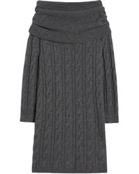 Max Mara - Robe Mi-Longue En Maille Torsadée À Épaules Dénudées - Lyst