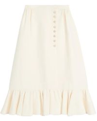 Valentino Garavani - Crepe Midi Skirt - Lyst
