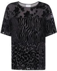 Pierre Louis Mascia - Patchwork Devoré-Effect T-Shirt - Lyst