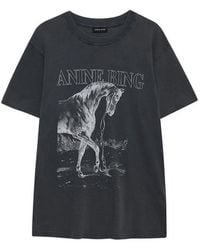 Anine Bing - T-Shirt Lili Tee Horse - Lyst