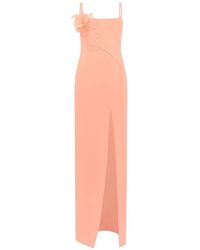 David Koma - Floral-Appliqué Slit Maxi Dress - Lyst