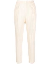 Pleats Please Issey Miyake - Pantaloni Crop Con Pieghe - Lyst