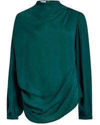 NELLS NELSON - Mila Drape Silk Blouse - Lyst