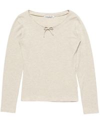 Acne Studios - Bow-Detail Long-Sleeve T-Shirt - Lyst