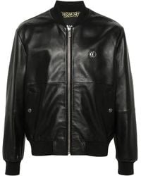 Just Cavalli - Leather Bomber Jacket - Lyst