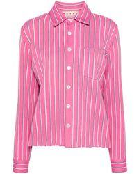 Marni - Striped Knitted Shirt - Lyst