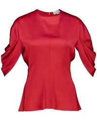 Stella McCartney - Draped-Sleeve Blouse - Lyst