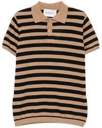 Amaranto - Striped Short-Sleeve Polo Shirt - Lyst