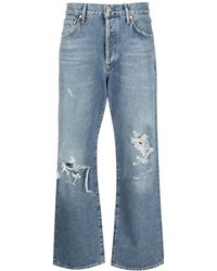 Citizens of Humanity - Distressed-effect Mid-rise Cropped Jeans - Lyst