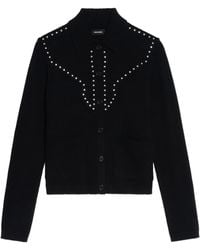 Zadig & Voltaire - Stud-Embellished Crew-Neck Cardigan - Lyst