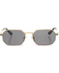 Versace - Greca-Detail Geometric-Frame Sunglasses - Lyst