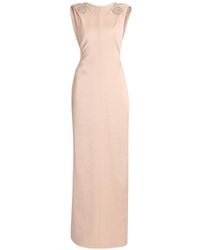 Erdem - Embroidered Draped Maxi Dress - Lyst