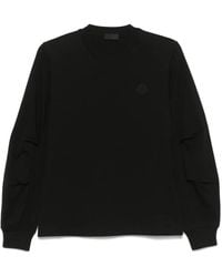 Moncler - Pleated-Sleeve Cotton T-Shirt - Lyst