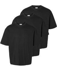 SELECTED - 3 Pack Loose-Fit T-Shirt - Lyst