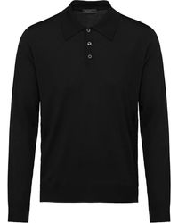 Prada - Poloshirt Van Kamgaren Wol - Lyst