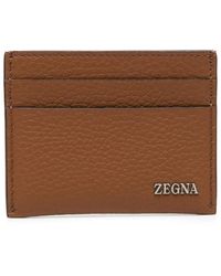 ZEGNA - Tarjetero con placa del logo - Lyst